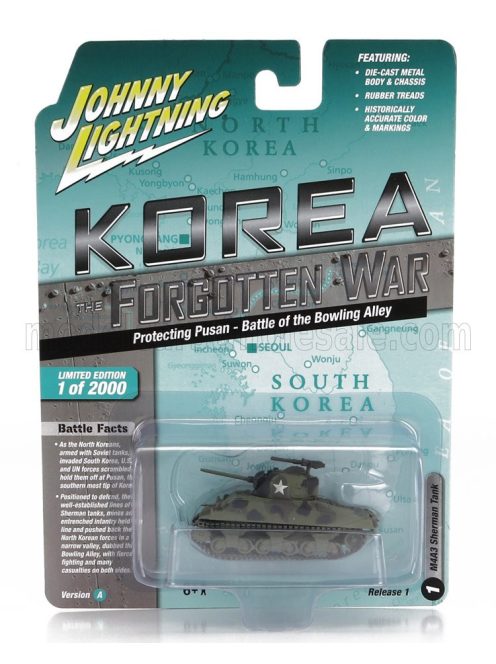 Johnny Lightning - TANK M4A3 SHERMAN MILITARY KOREA 1944 MILITARY GREEN