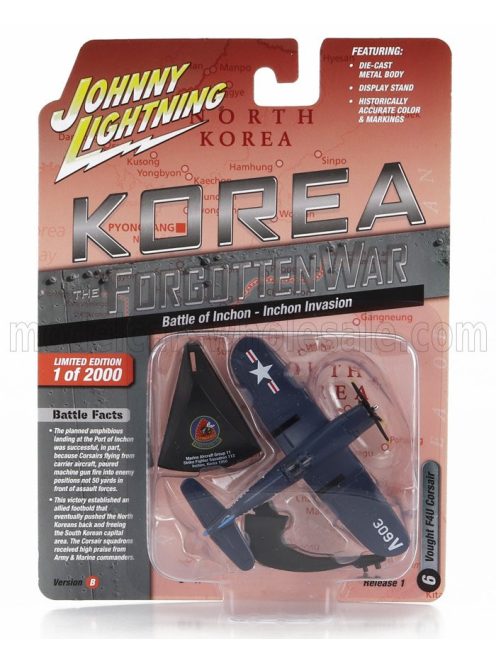 Johnny Lightning - CHANCE VOUGHT CORSAIR F4U1A MILITARY AIRPLANE 1942 BLUE