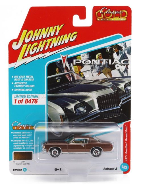 Johnny Lightning - PONTIAC GRAND PRIX COUPE 1971 BROWN MET