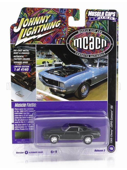 Johnny Lightning - CHEVROLET COPO CAMARO COUPE 1969 BLACK