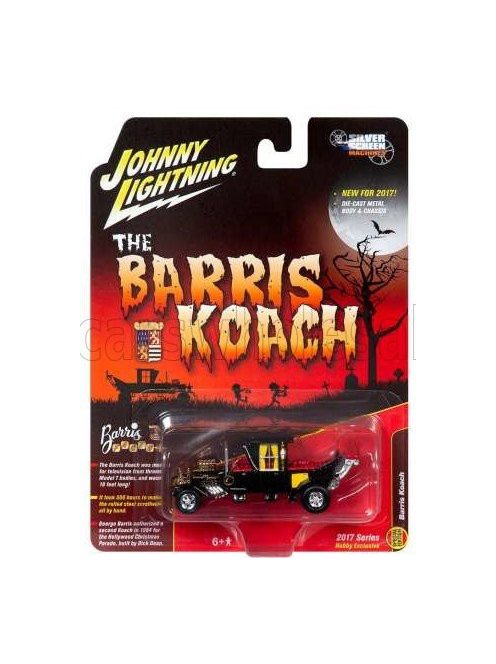 Johnny Lightning - TV SERIES DRAGSTER BARRIS MUNSTERS COACH - DRACULA BLACK