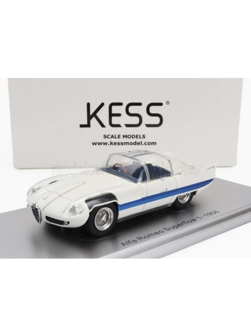Kess Models - ALFA ROMEO 6C 3000 SUPERFLOW I PININFARINA 1956 WHITE BLUE