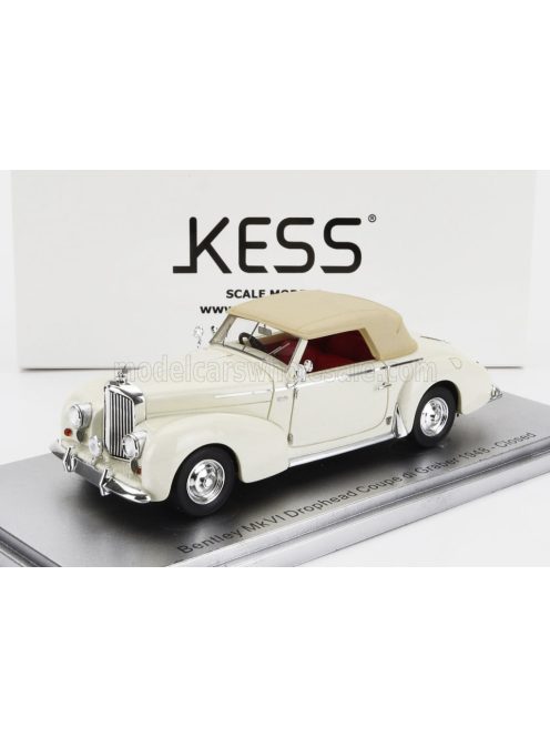 Kess Models - BENTLEY MKVI DROPHEAD COUPE GRABER CABRIOLET CLOSED 1948 WHITE
