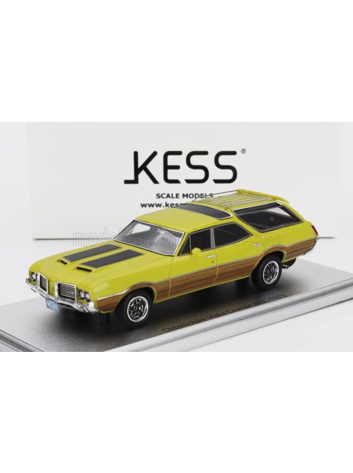 Kess Models - OLDSMOBILE VISTA CRUISER 442 SW STATION WAGON 1972 YELLOW BLACK WOOD