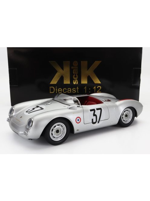 KK-Scale - PORSCHE 550 RS SPIDER 1.5L TEAM PORSCHE KG N 37 24h LE MANS 1955 H.POLENSKY - R.VON FRANKENBERG SILVER