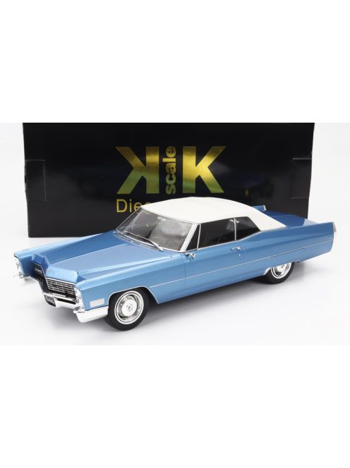 KK-Scale - CADILLAC DE VILLE CABRIOLET SOFT-TOP 1967 BLUE MET