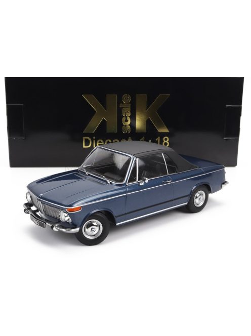 KK-Scale - BMW 2002 CABRIOLET 1968 - WITH REMOVABLE SOFT-TOP BLUE MET