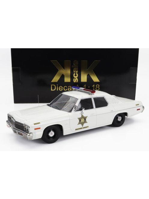 KK-Scale - DODGE MONACO HAZZARD COUNTY POLICE 1974 - LOOK-A-LIKE WHITE