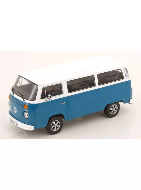 KK-Scale - 1:18 Volkswagen T2b Bus with Fuchs Rims Blue/White 1972