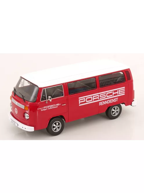 KK-Scale - 1:18 Volkswagen Bus T2b "Porsche Renndienst" with Fuchs Rims Red/White 1972