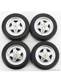   Kk-Scale - Accessories Ferrari 328Gts/Gtb 4X Wheels And Tyre Set 1985 Black