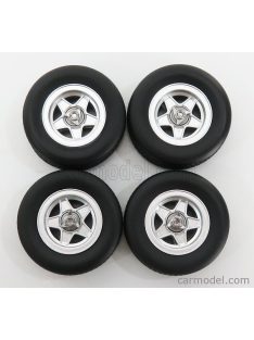   Kk-Scale - Accessories 4X Cromodora Wheel And Tyre Set 1969 Ferrari 365 Gtb Daytona Black