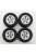 Kk-Scale - Accessories 4X Cromodora Wheel And Tyre Set 1969 Ferrari 365 Gtb Daytona Black