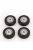 KK-Scale - ACCESSORIES SET 4X WHEELS AND RIMS FOR VOLKSWAGEN SCIROCCO MKI GTi 1976 BLACK CHROME