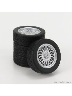   Kk-Scale - Accessories 4X Wheels And Rims Set 17' For Bmw 3-Series Alpina (E30) 1988 Black Silver