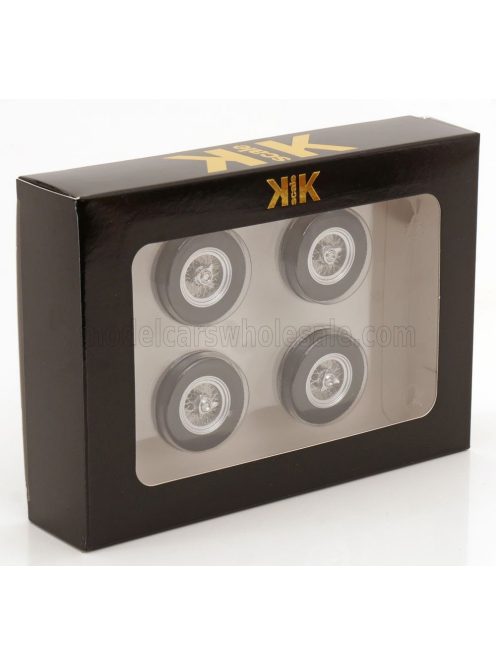 KK-Scale - ACCESSORIES SET 4X WHEELS AND RIMS FOR GHIBLI COUPE 1969 BLACK CHROME