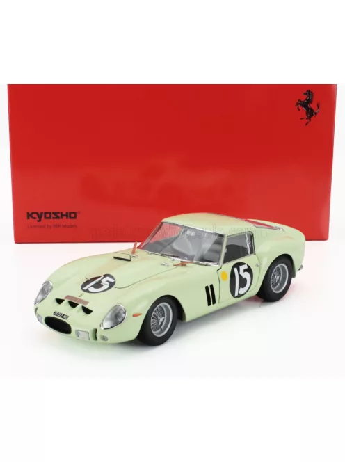 Kyosho - FERRARI 250 GTO RHD N 15 WINNER TOURIST TROPHY GOODWOOD INTERNATIONAL 1962 INNES IRELAND LIGHT GREEN