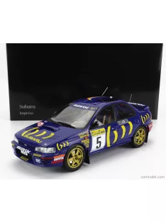   Kyosho - Subaru Impreza 555 Repsol N 5 Winner Rally Montecarlo 1995 C.Sainz - L.Moya Blue Yellow