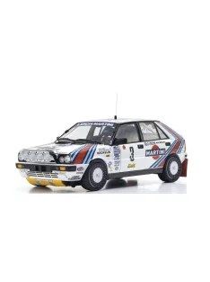   Kyosho - 1:18 Lancia Delta HF 4WD Team Martini Lancia #3 B.Saby, Jean-Francois Fauchille Winner Rallye Monte Carlo 1988 - KYOSHO