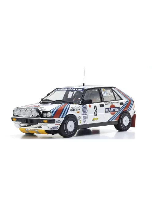 Kyosho - 1:18 Lancia Delta HF 4WD Team Martini Lancia #3 B.Saby, Jean-Francois Fauchille Winner Rallye Monte Carlo 1988 - KYOSHO