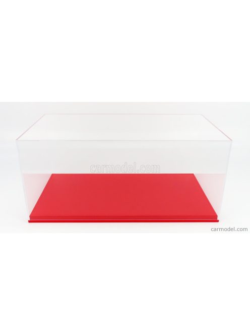 Luxcase - Vetrina Display Box Base In Ecopelle Rossa - Synthetic Leather Base Red - Lungh.Lenght 45.8 Cm X Largh.Width 25.1 Cm X Alt.Height 20.6 Cm (Altezza Interna Cm 18.5) Red