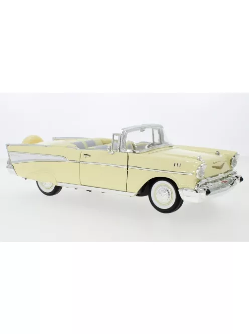 Lucky Diecast - Chevrolet Bel Air Convertible light yellow/white 1957
