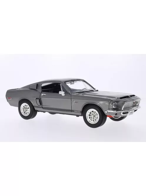 Lucky Diecast - Shelby GT-500KR grau/schwarz 1968 1:18