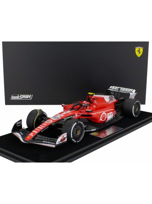LookSmart - FERRARI F1  SF-23 TEAM SCUDERIA FERRARI N 55 USA LAS VEGAS GP 2023 CARLOS SAINZ RED WHITE BLACK