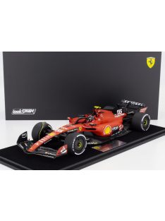   LookSmart - FERRARI F1  SF-23 TEAM SCUDERIA FERRARI N 55 WINNER SINGAPORE GP 2023 CARLOS SAINZ - CON VETRINA - WITH SHOWCASE RED BLACK
