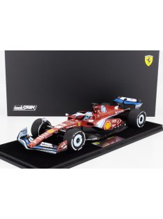  LookSmart - FERRARI F1  SF-24 TEAM SCUDERIA FERRARI N 16 3rd MIAMI GP 2024 CHARLES LECLERC - CON VETRINA - WITH SHOWCASE RED BLACK LIGHT BLUE