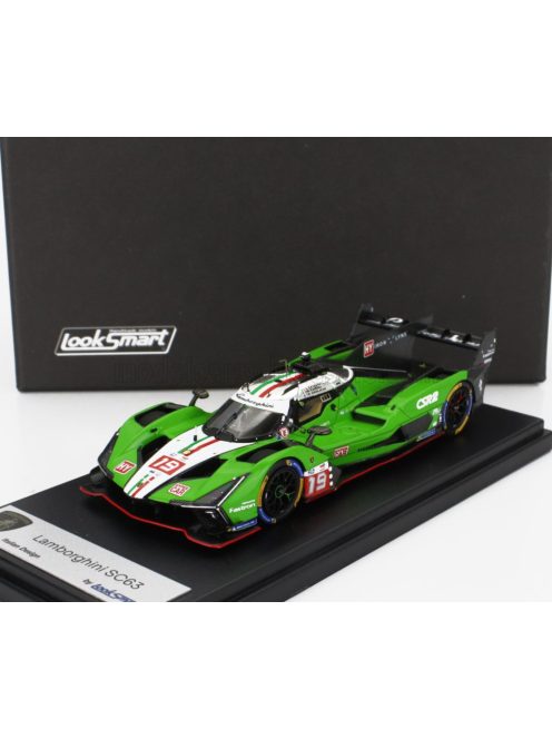 LookSmart - LAMBORGHINI SC63 3.8L V8 TURBO TEAM LAMBORGHINI IRON LYNX N 19 24h LE MANS 2024 ROMAIN GROSJEAN - MATTEO CAIROLI - ANDREA CALDARELLI GREEN WHITE BLACK