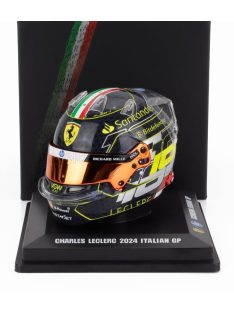   LookSmart - BELL HELMET CASCO HELMET F1 CHARLES LECLERC TEAM FERRARI HP N 16 WINNER MONZA ITALY GP 2024 BLACK