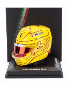   LookSmart - BELL HELMET CASCO HELMET F1 LEWIS HAMILTON TEAM FERRARI HP N 44 SEASON 2025 YELLOW RED