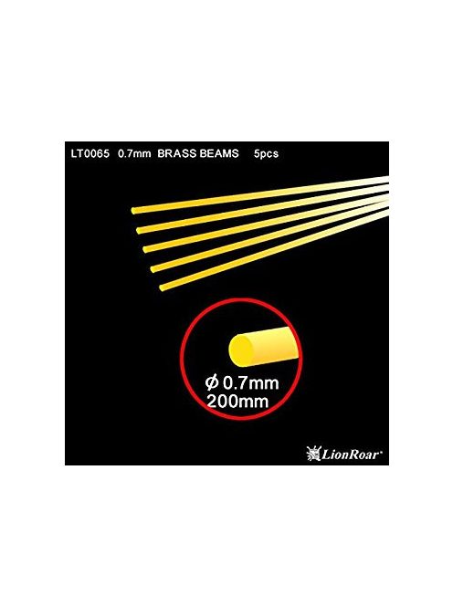 Lion Roar-Greatwallhobby - Brass Beams 0,7mm Round (200mm,5pcs/set)
