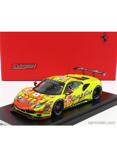 Looksmart - Ferrari 488 Gte Evo 3.9L Turbo V8 Team Kessel Racing N 57 24H Le Mans 2021 S.Andrews - M.Jensen - T.Kimura Yellow Red