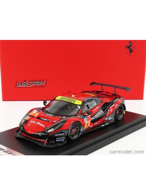 Looksmart - Ferrari 488 Gte Evo 3.9L Turbo V8 Team Inception Racing N 71 24H Le Mans 2021 B.Barnicoat - B.Iribe - O.Millroy Red Black