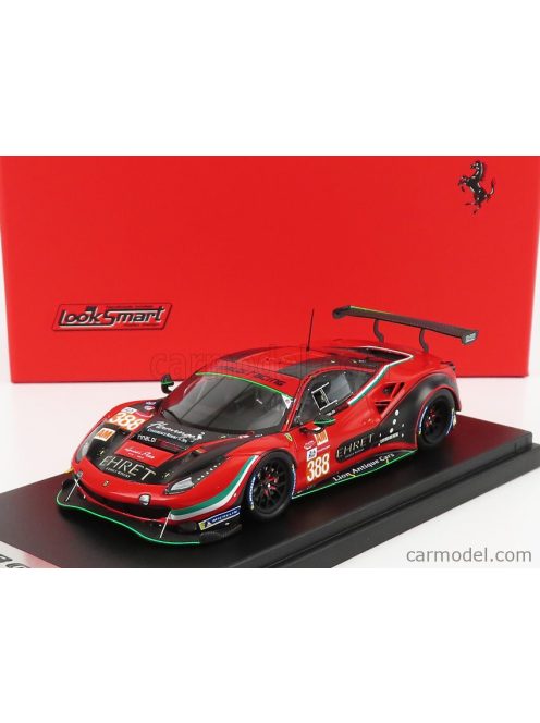 Looksmart - Ferrari 488 Gte Evo 3.9L Turbo V8 Team Rinaldi Racing N 388 24H Le Mans 2021 J.Bleekemolen - P.Ehret - C.Hook Red Black