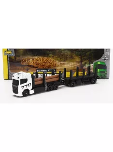   Maisto - SCANIA S770 V8 TRUCK TRASPORTO TRONCHI 2021 WHITE BLACK