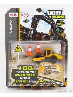   Maisto - Volvo Rullo Vibrante Monotamburo - Schiacciasassi - Stone Crusher Roll With Accessories 2010 Yellow Black