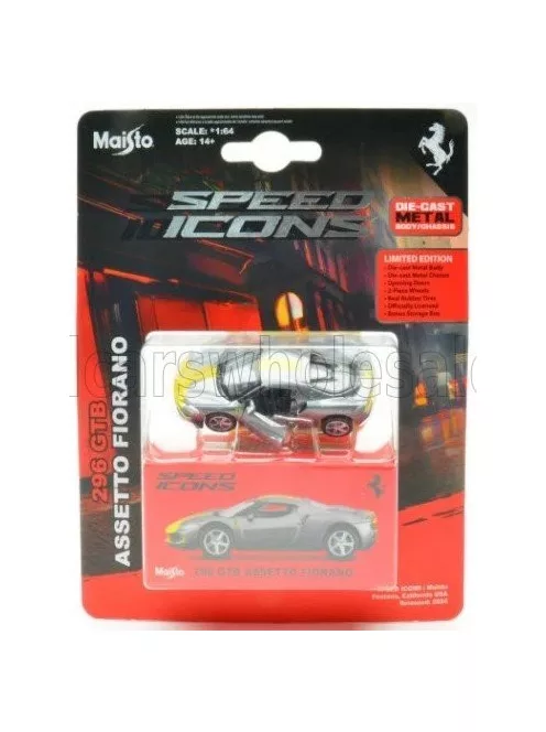 Maisto - FERRARI 296 GTB HYBRID 830HP V6 2021 GREY YELLOW