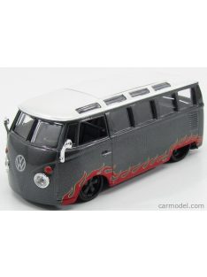   Maisto - Volkswagen T1 Samba Minibus Custom 1967 Grey Met White