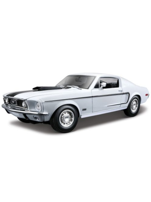 Maisto - Ford Mustang GT Cobra Jet, weiss/schwarz, 1968, 1:18