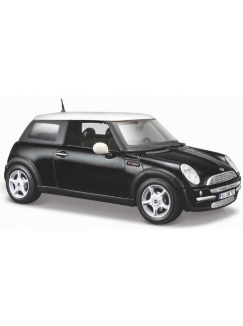 Maisto - Mini Cooper, schwarz/weiss, 1:24