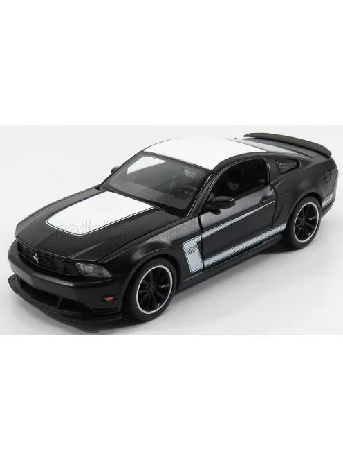 Maisto - FORD USA MUSTANG BOSS 302 COUPE 2012 MATT BLACK WHITE