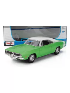 Maisto - DODGE CHARGER R/T COUPE 1969 GREEN WHITE
