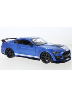 Maisto - Ford Mustang Shelby GT500, blau/weiss, 2020, 1:18