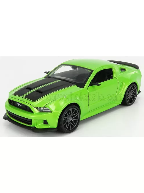 Maisto - FORD USA MUSTANG COUPE STREET RACER 2014 GREEN MET BLACK