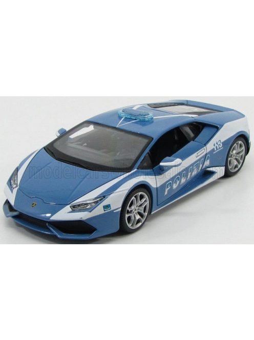 Maisto - LAMBORGHINI HURACAN LP610-4 POLIZIA 2014 LIGHT BLUE WHITE