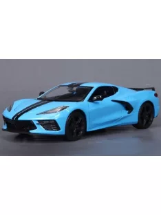   Maisto - Chevrolet Corvette C8 Stingray Z51, hellblau/schwarz, 2020, 1:24