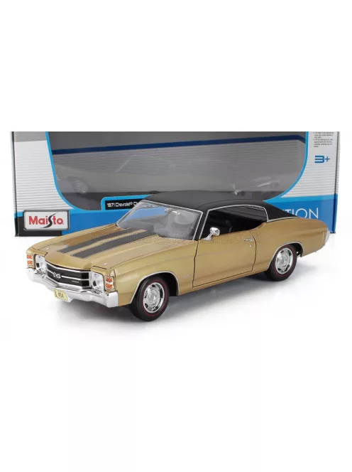 Maisto - CHEVROLET CHEVELLE SS 454 COUPE 1971 GOLD MET BLACK